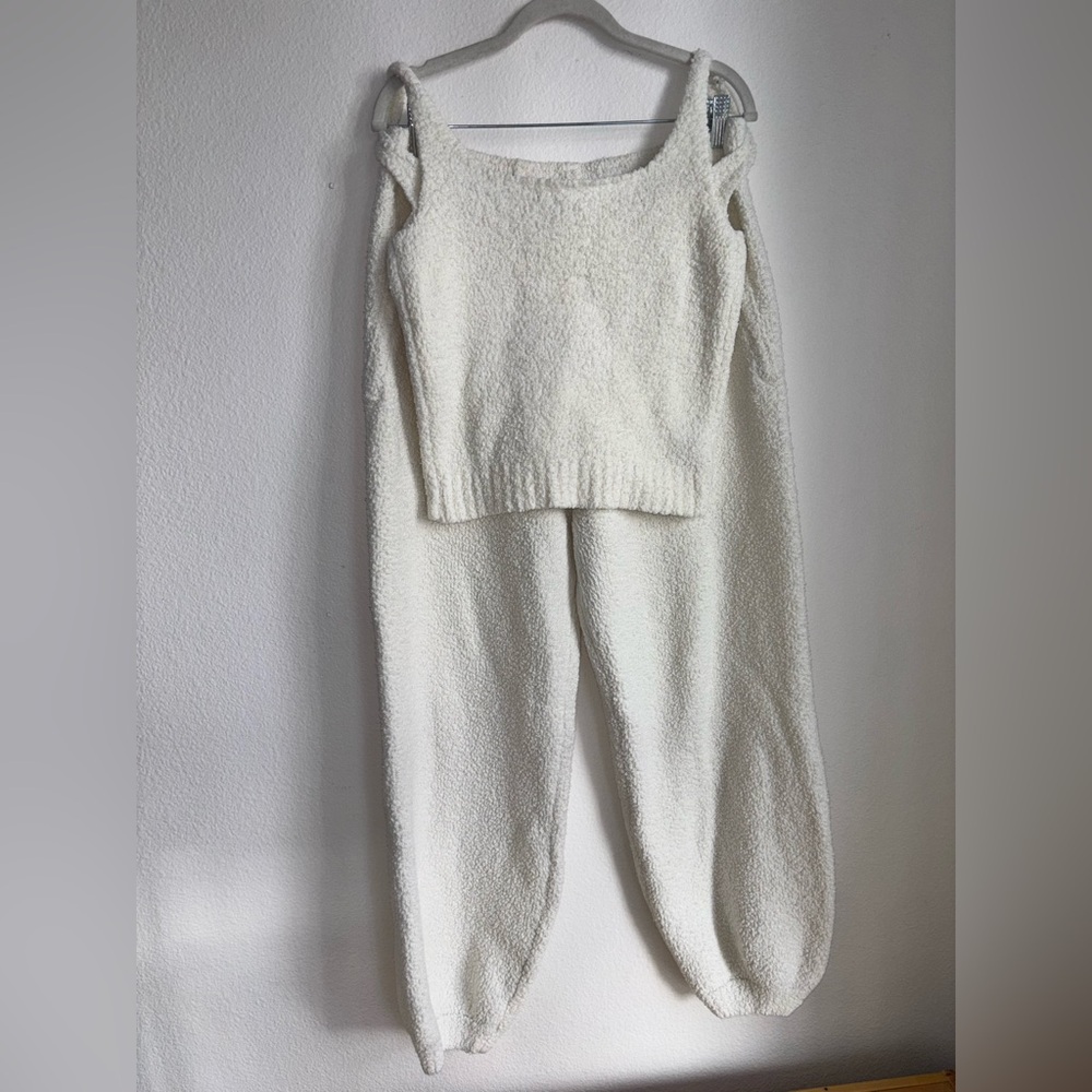 Skims Cozy Cream Knit Lounge Set L/XL - Picture 2 of 5